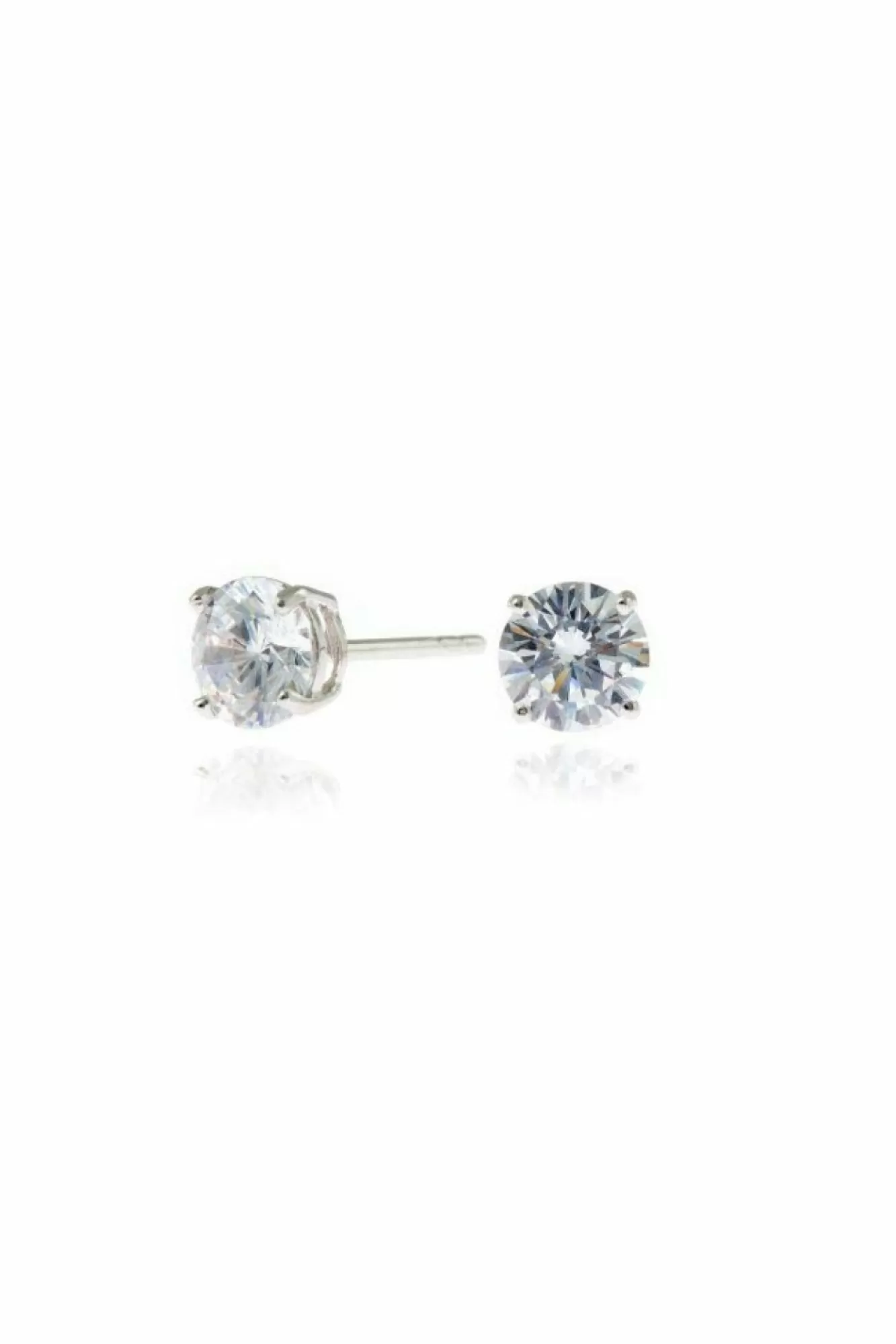Jewellery^Cachet London Lana 6Mm Earrings With Clear Cz Silver