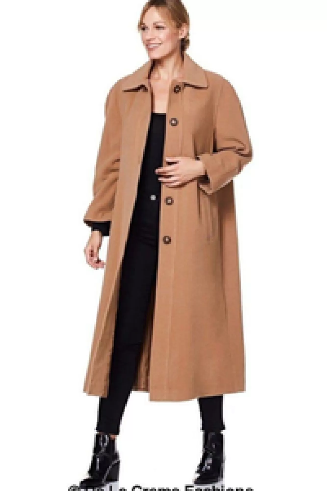 Outerwear^De La Creme Fashions Curve Wool Cashmere Blend Long Coat