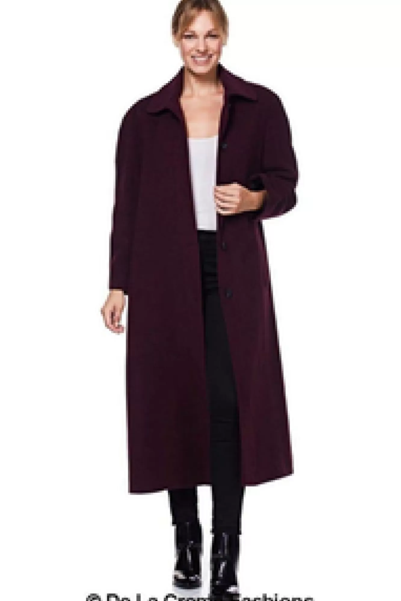 Outerwear^De La Creme Fashions Curve Wool Cashmere Blend Long Coat