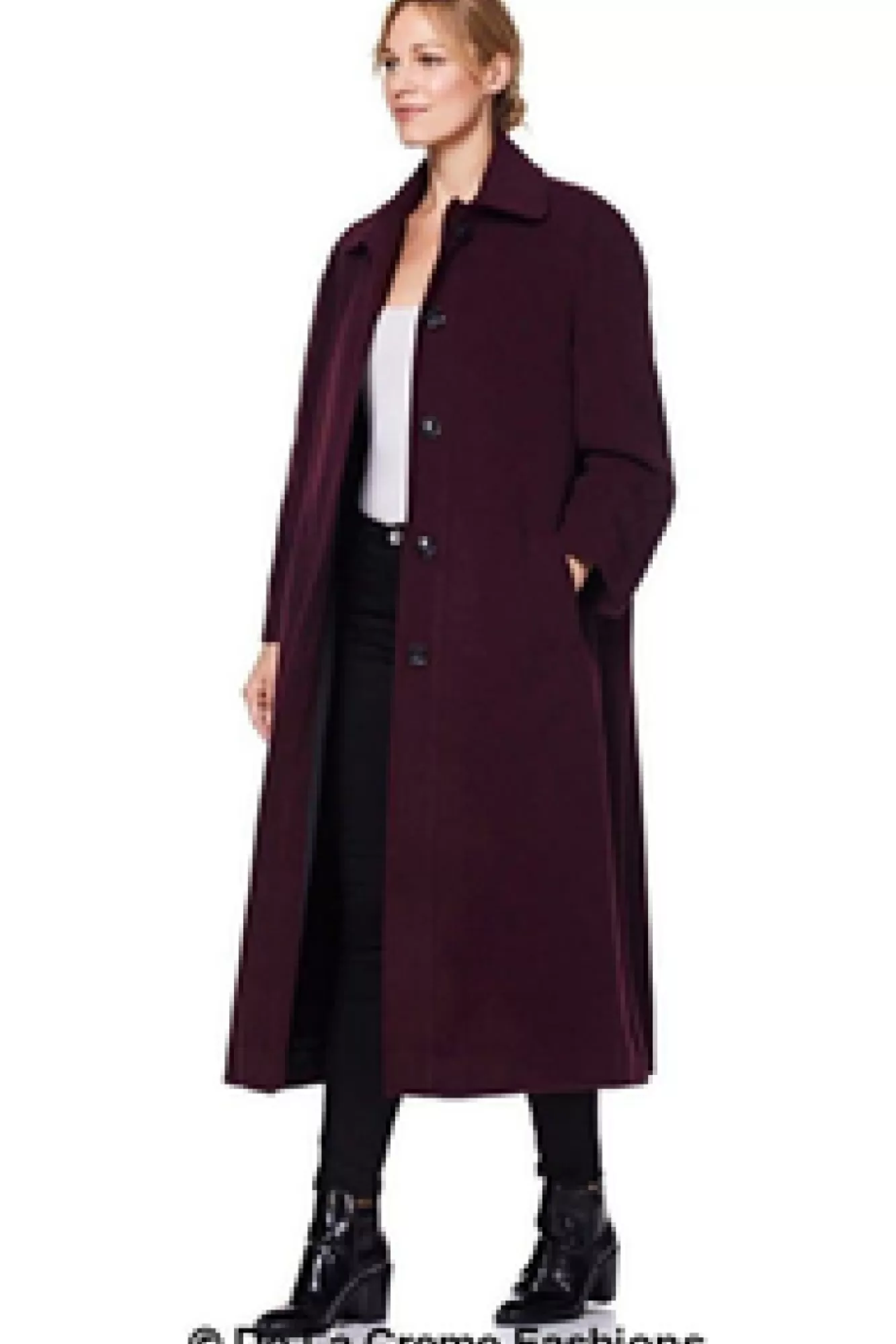 Outerwear^De La Creme Fashions Curve Wool Cashmere Blend Long Coat