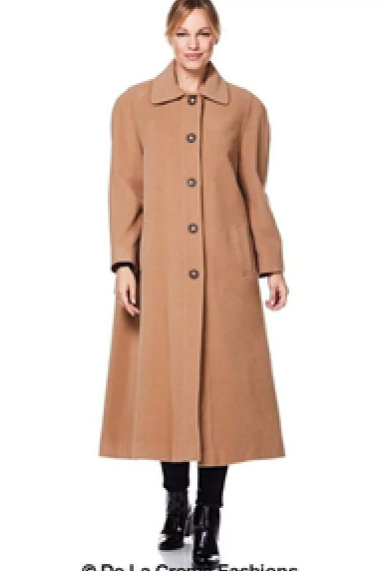 Outerwear^De La Creme Fashions Curve Wool Cashmere Blend Long Coat