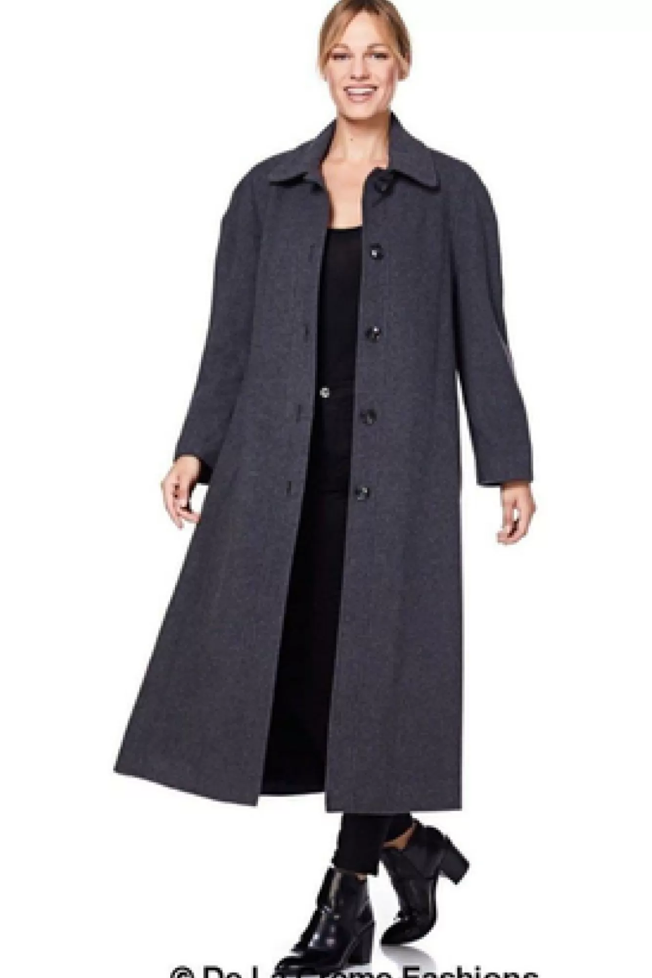 Outerwear^De La Creme Fashions Curve Wool Cashmere Blend Long Coat