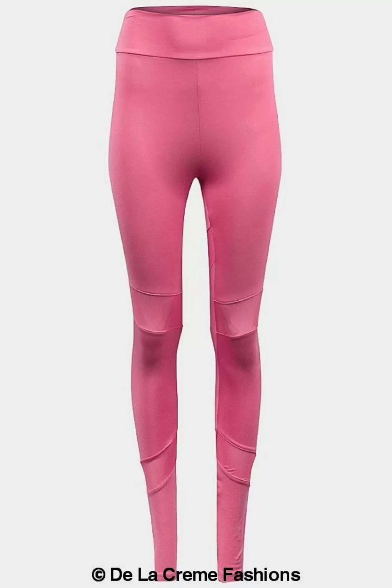 Trousers^De La Creme Fashions Mesh Panel Leggings Pink