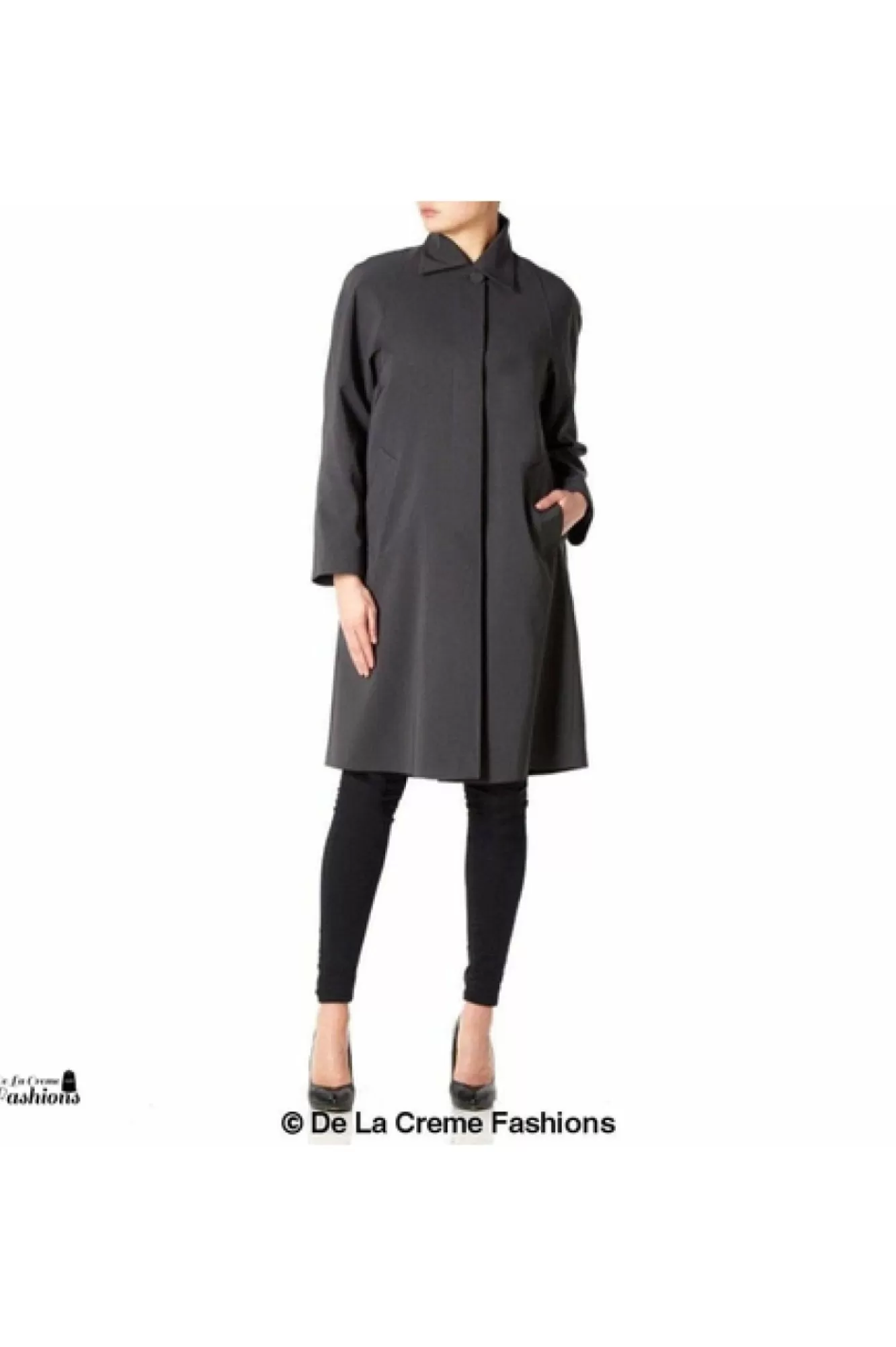 Outerwear^De La Creme Fashions Oversized Knee Length Swing Coat