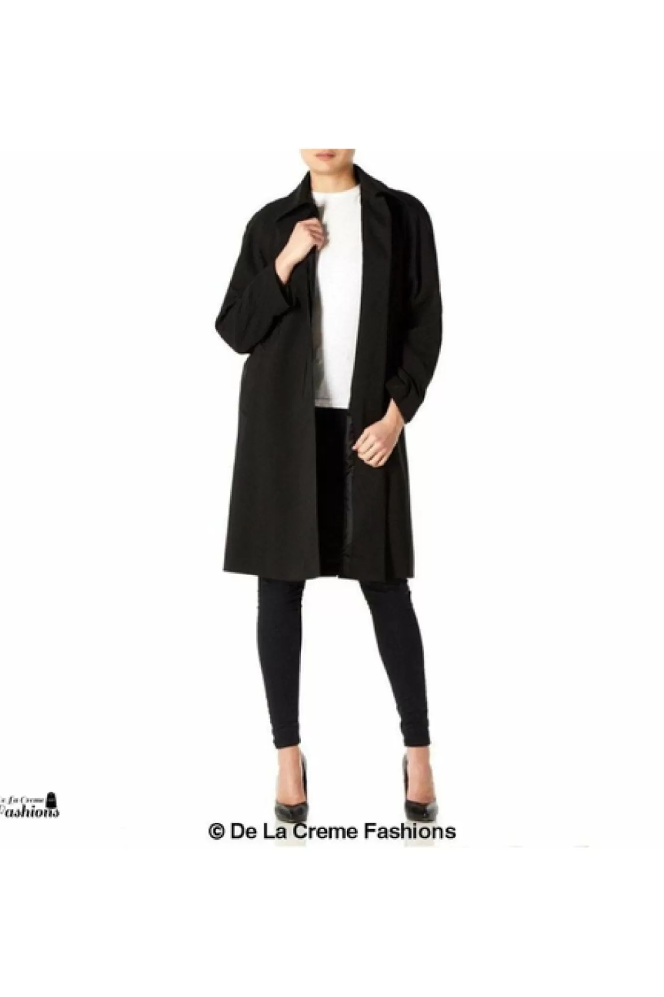 Outerwear^De La Creme Fashions Oversized Knee Length Swing Coat