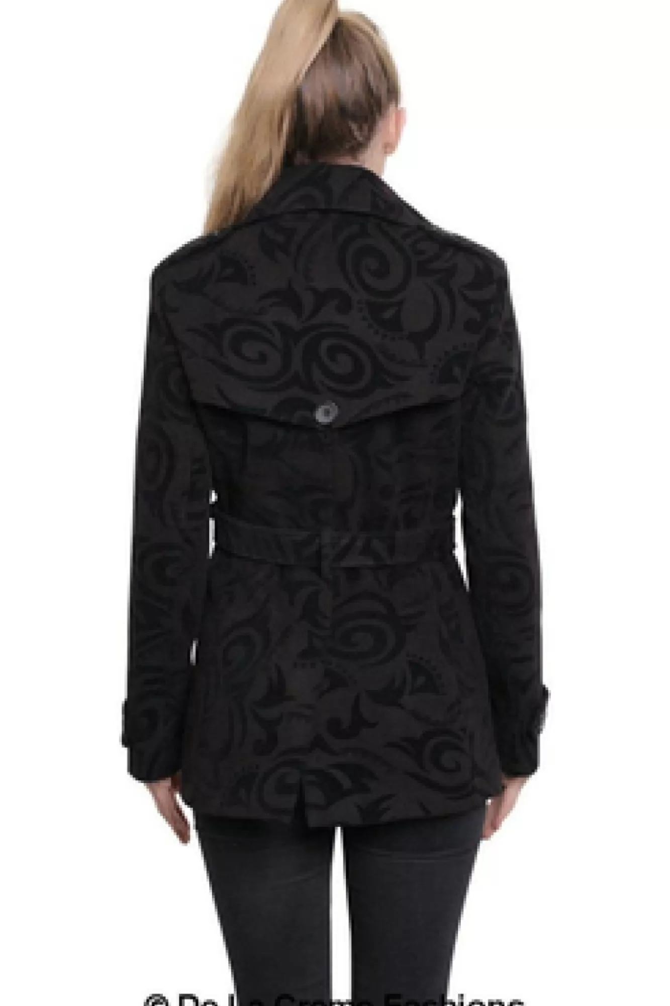 Outerwear^De La Creme Fashions Tribal Print Double Breasted Short Coat