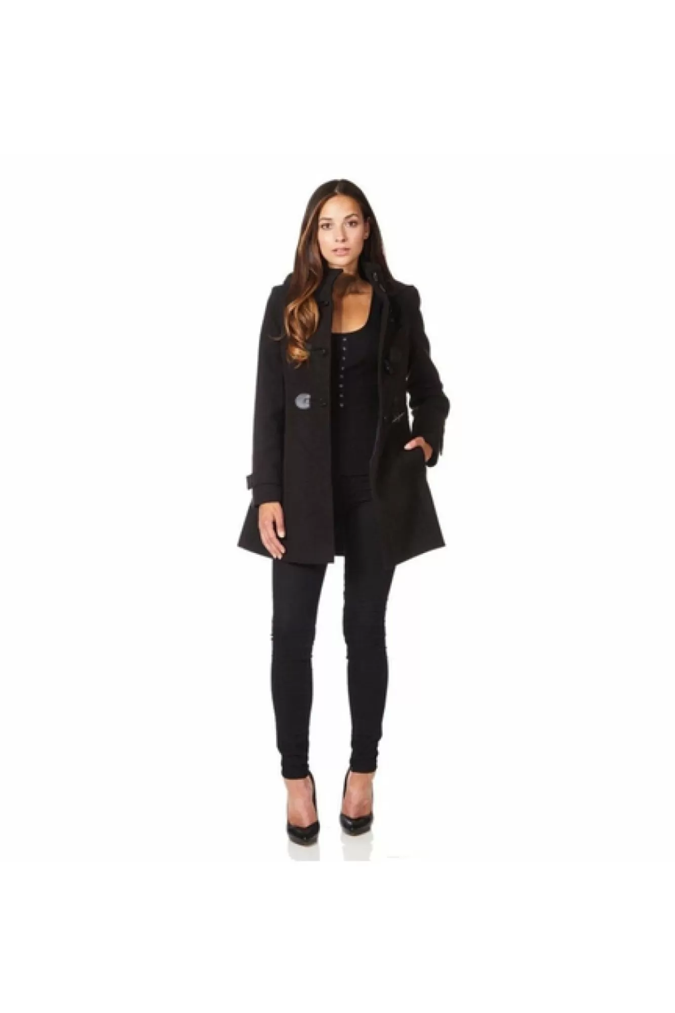 Outerwear^De La Creme Fashions Womens Hooded Zip Toggle Fastened Coat Default