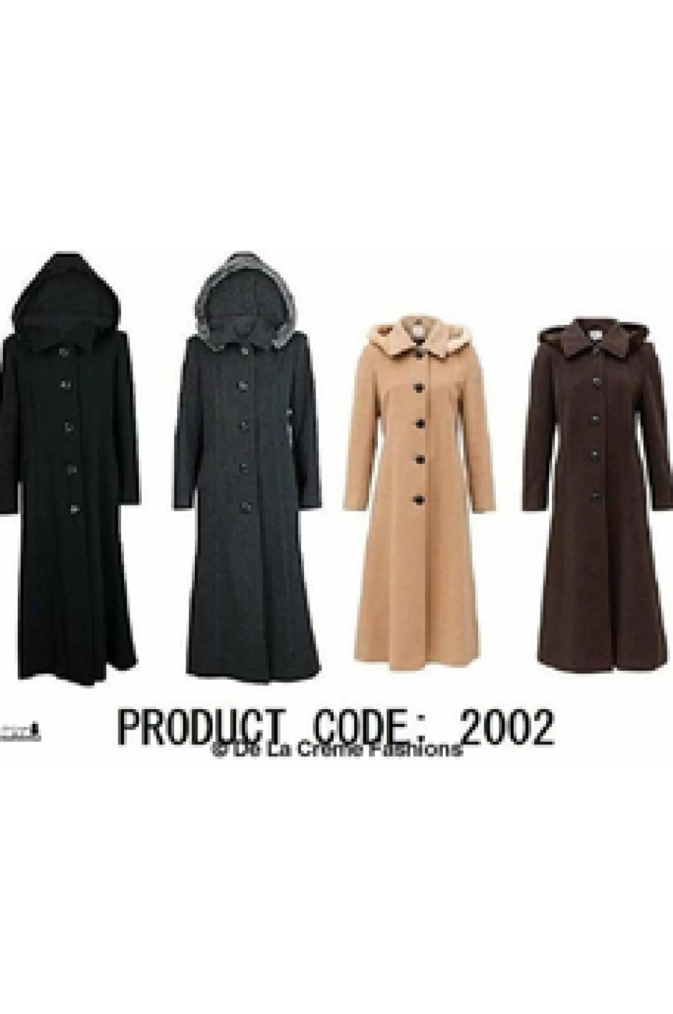 Outerwear^De La Creme Fashions Wool Blend Faux Fur Trim Hood Long Coat
