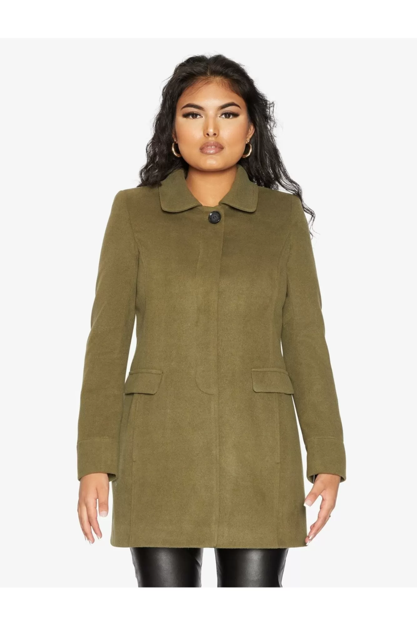Outerwear^De La Creme Fashions Wool Blend Hip Length Covert Coat