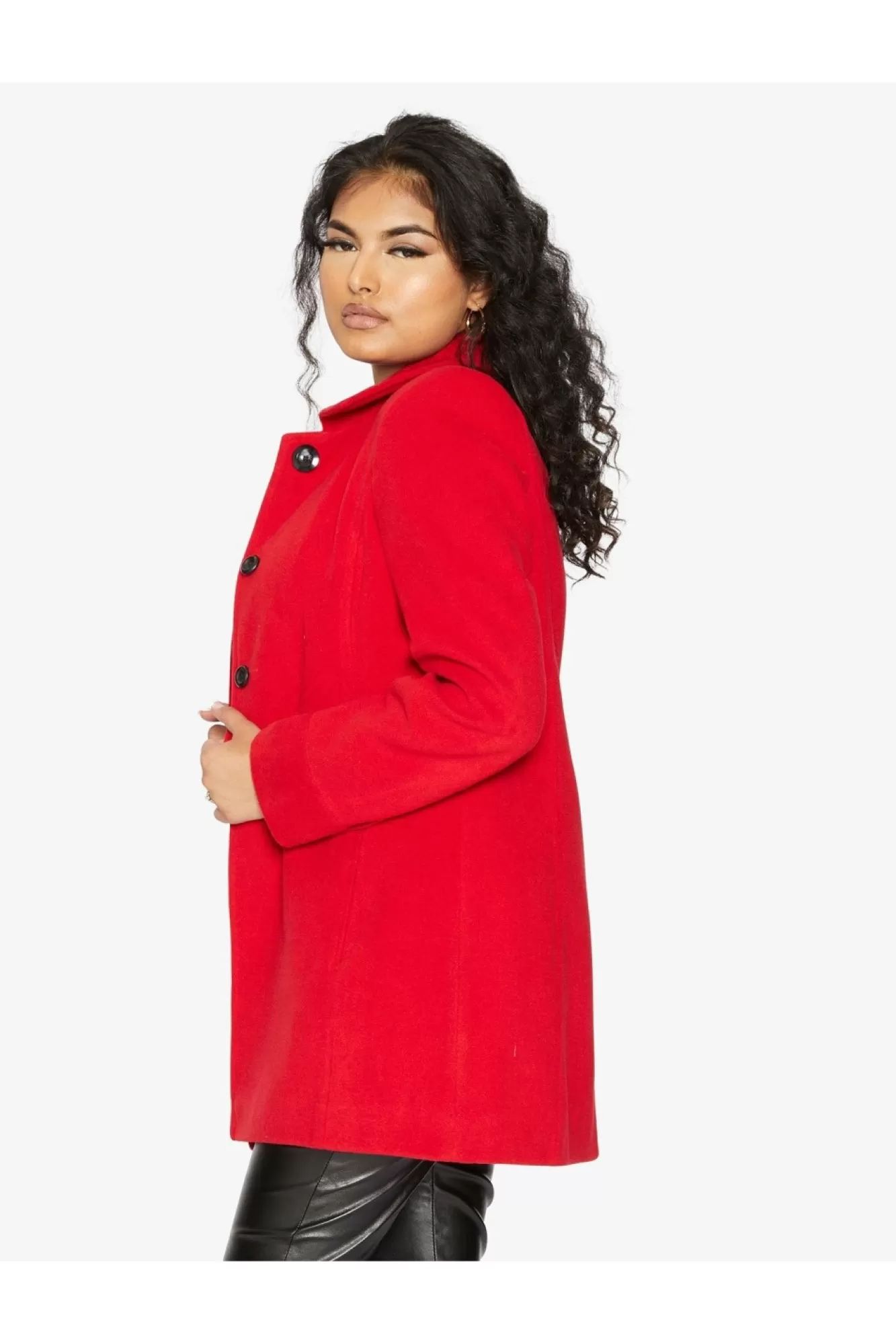 Outerwear^De La Creme Fashions Wool Blend Hip Length Covert Coat