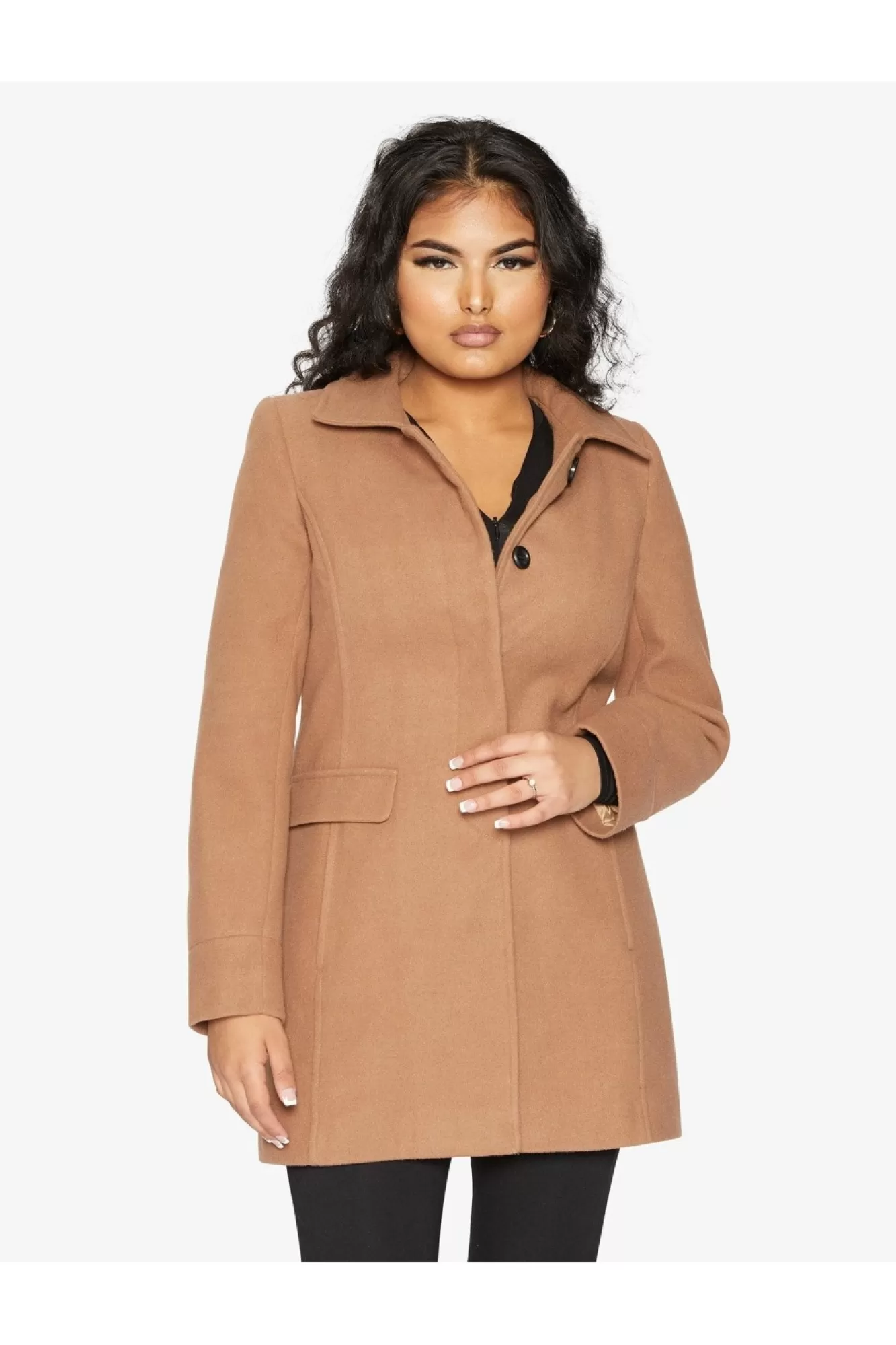 Outerwear^De La Creme Fashions Wool Blend Hip Length Covert Coat