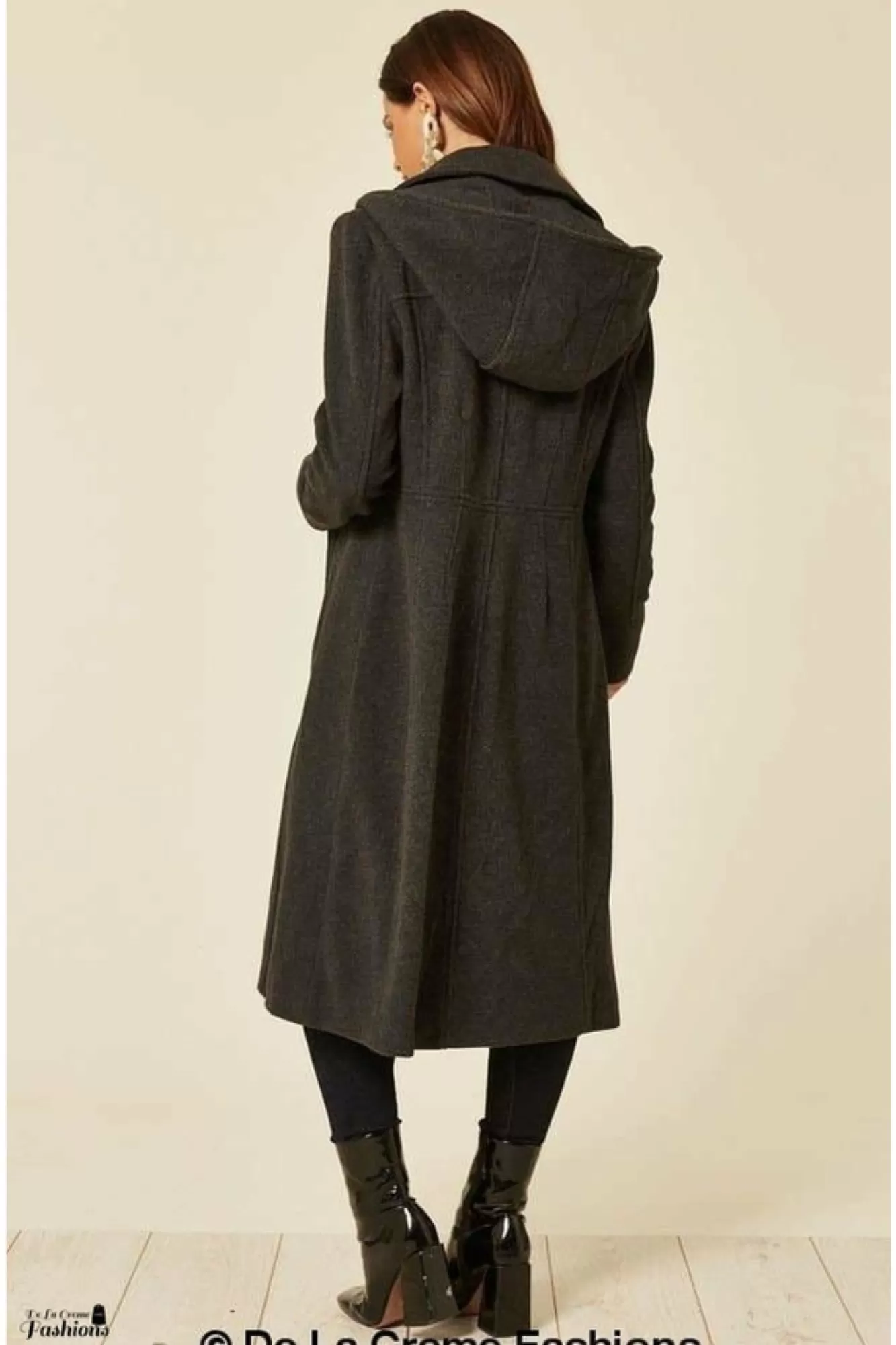 Outerwear^De La Creme Fashions Wool Blend Hooded Mid Length Coat