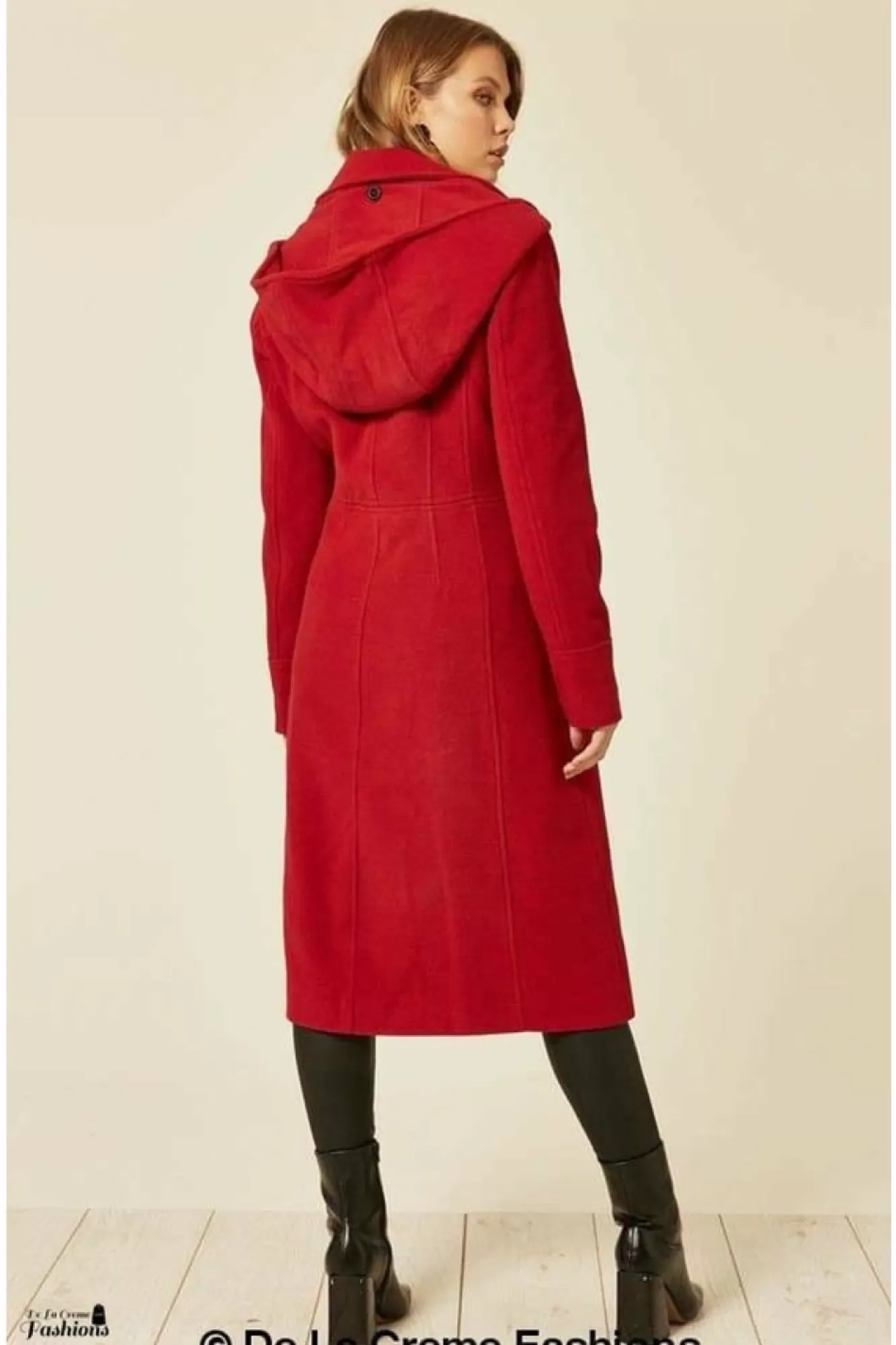 Outerwear^De La Creme Fashions Wool Blend Hooded Mid Length Coat