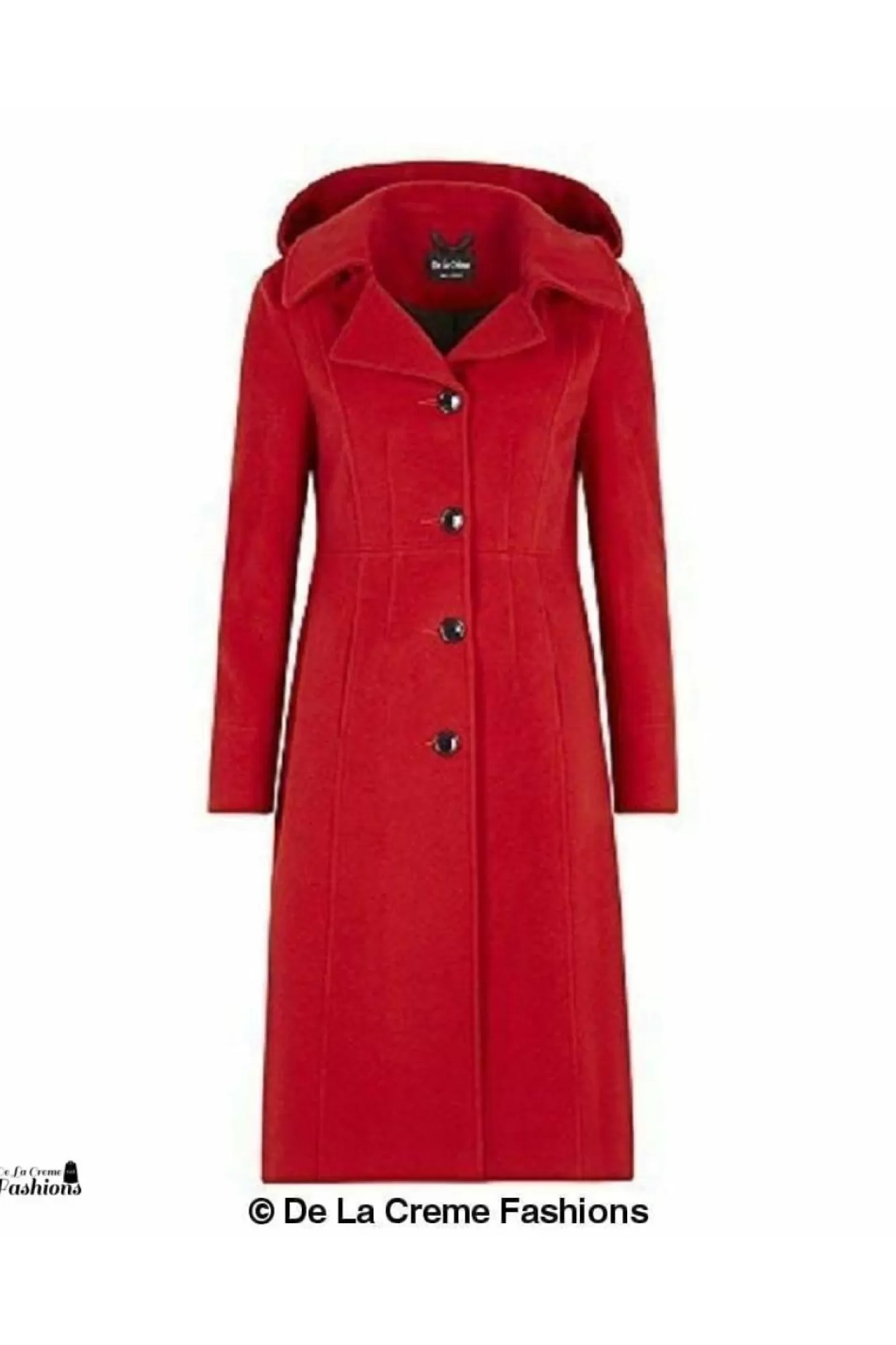 Outerwear^De La Creme Fashions Wool Blend Hooded Mid Length Coat