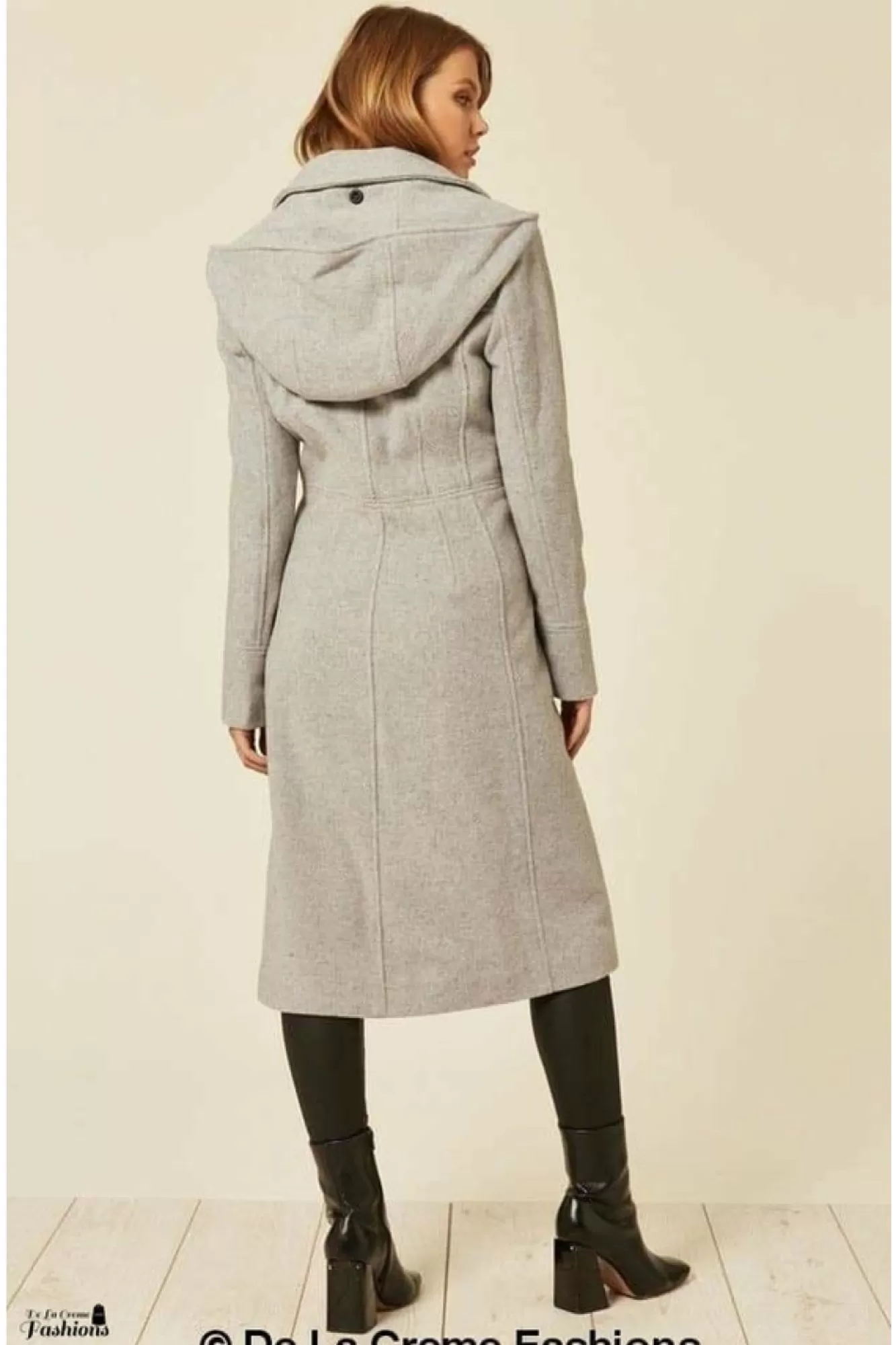 Outerwear^De La Creme Fashions Wool Blend Hooded Mid Length Coat