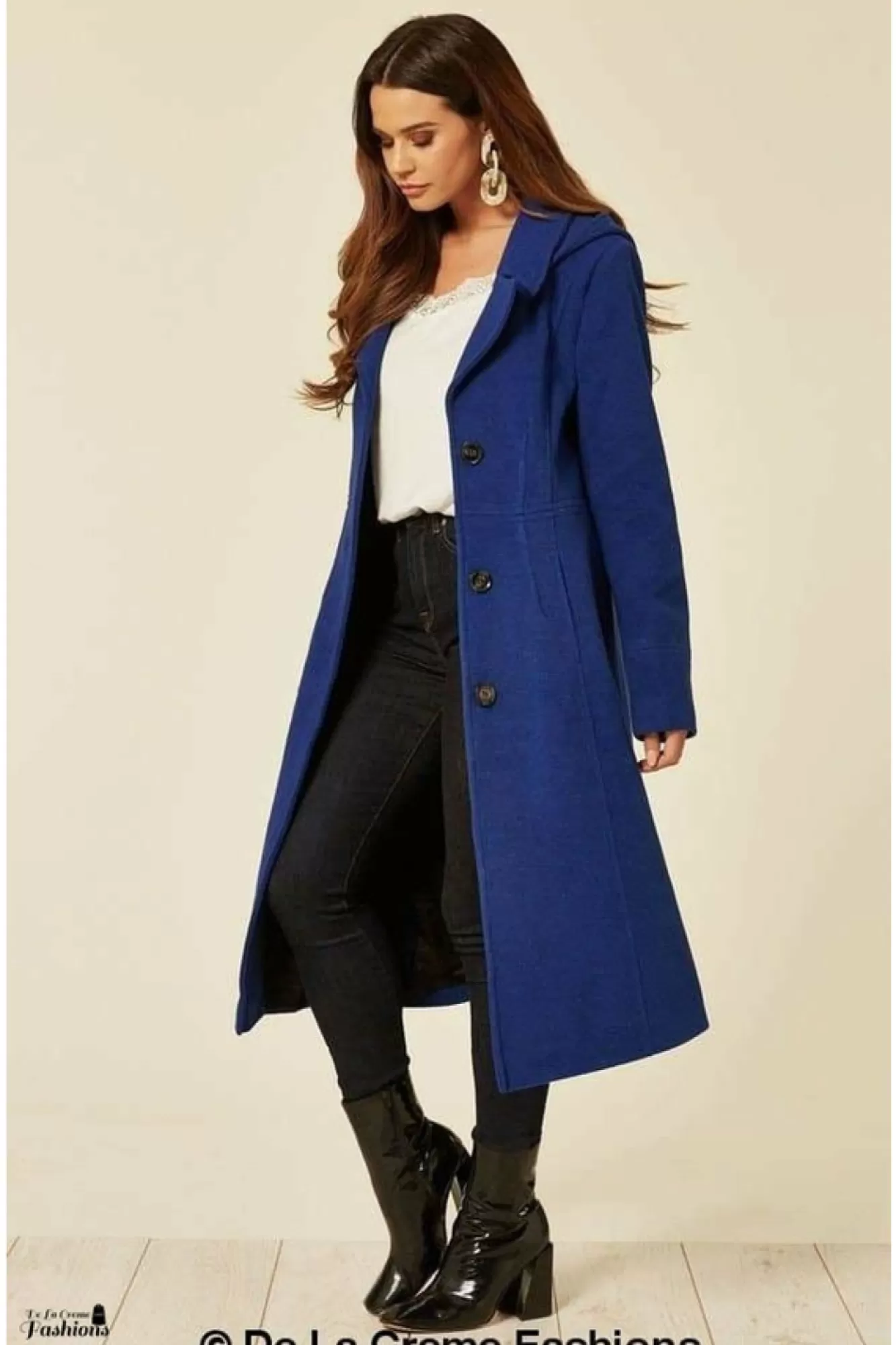 Outerwear^De La Creme Fashions Wool Blend Hooded Mid Length Coat