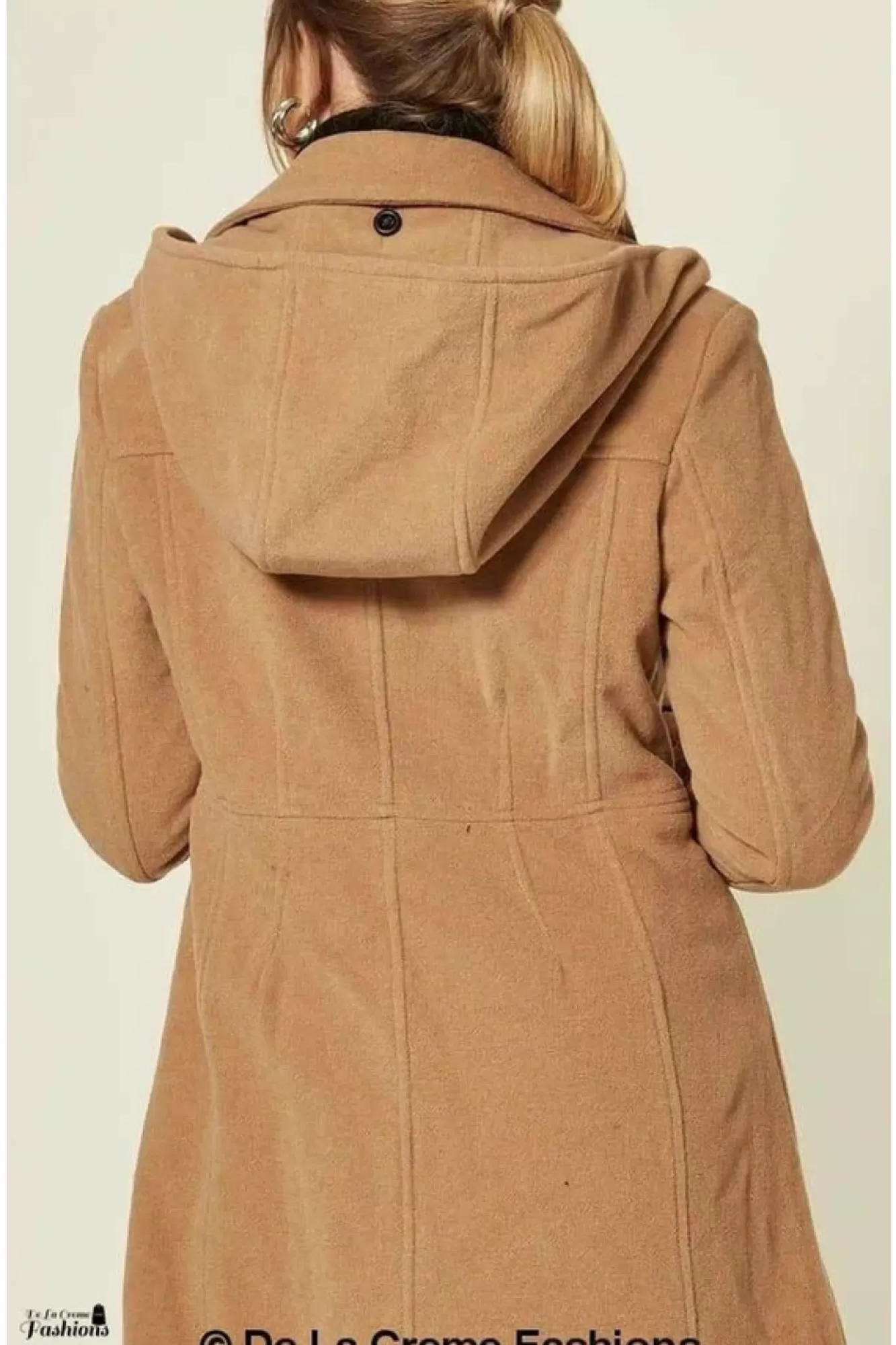Outerwear^De La Creme Fashions Wool Blend Hooded Mid Length Coat