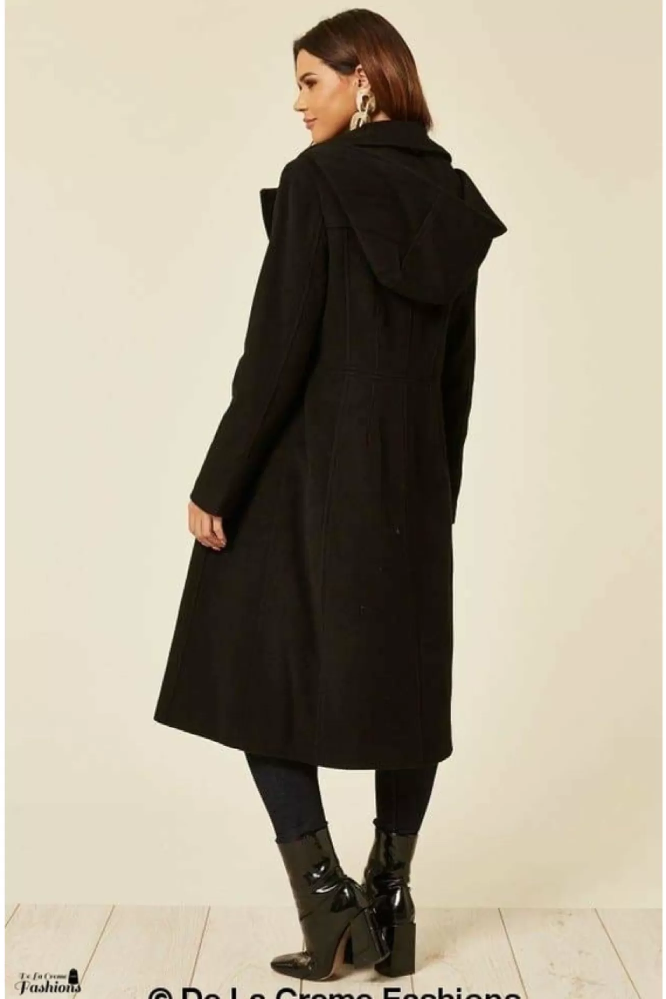 Outerwear^De La Creme Fashions Wool Blend Hooded Mid Length Coat
