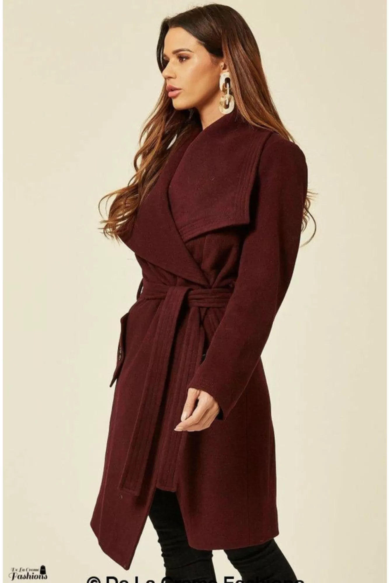 Outerwear^De La Creme Fashions Wool Blend Large Lapel Duster Coat