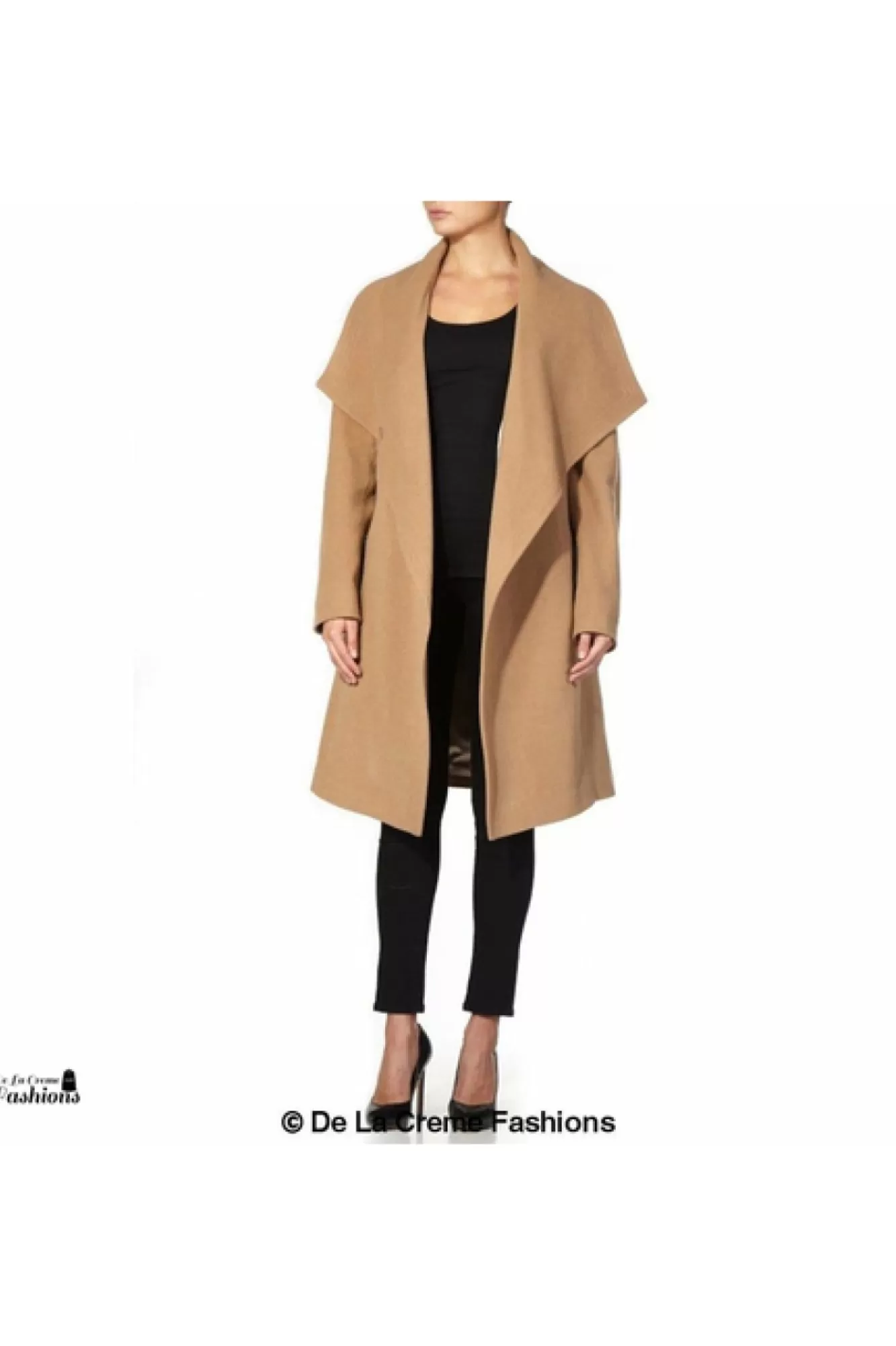 Outerwear^De La Creme Fashions Wool Blend Large Lapel Duster Coat