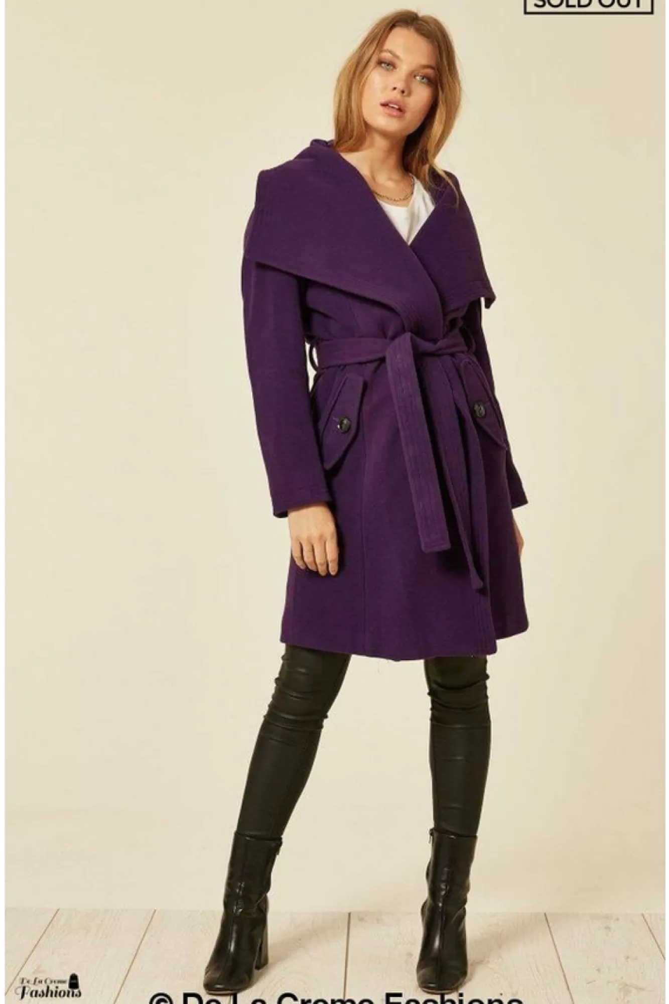 Outerwear^De La Creme Fashions Wool Blend Large Lapel Duster Coat