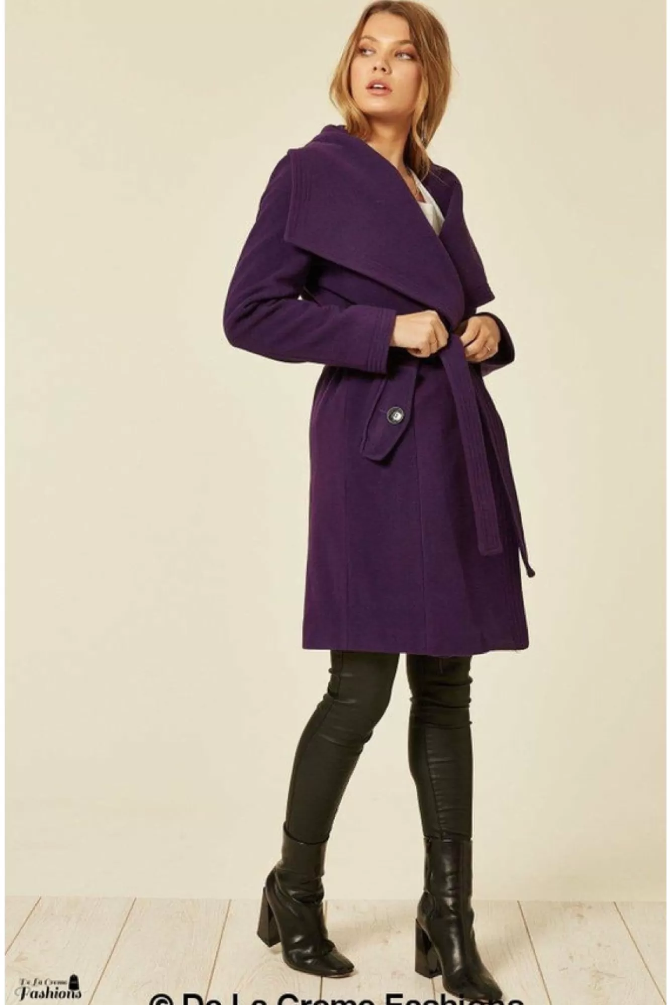 Outerwear^De La Creme Fashions Wool Blend Large Lapel Duster Coat