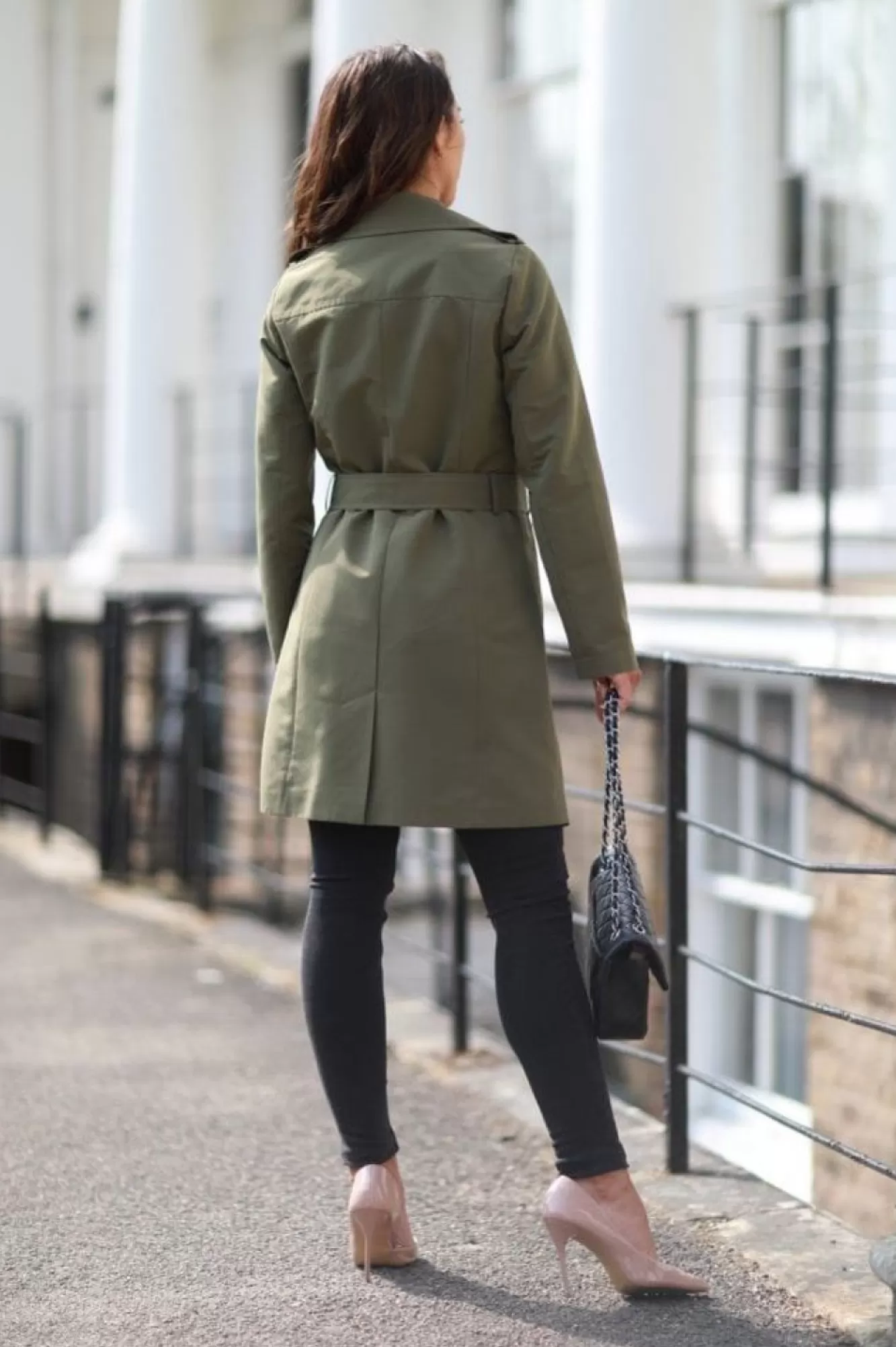 Outerwear^Double Second Fitted Trench Coat Khaki