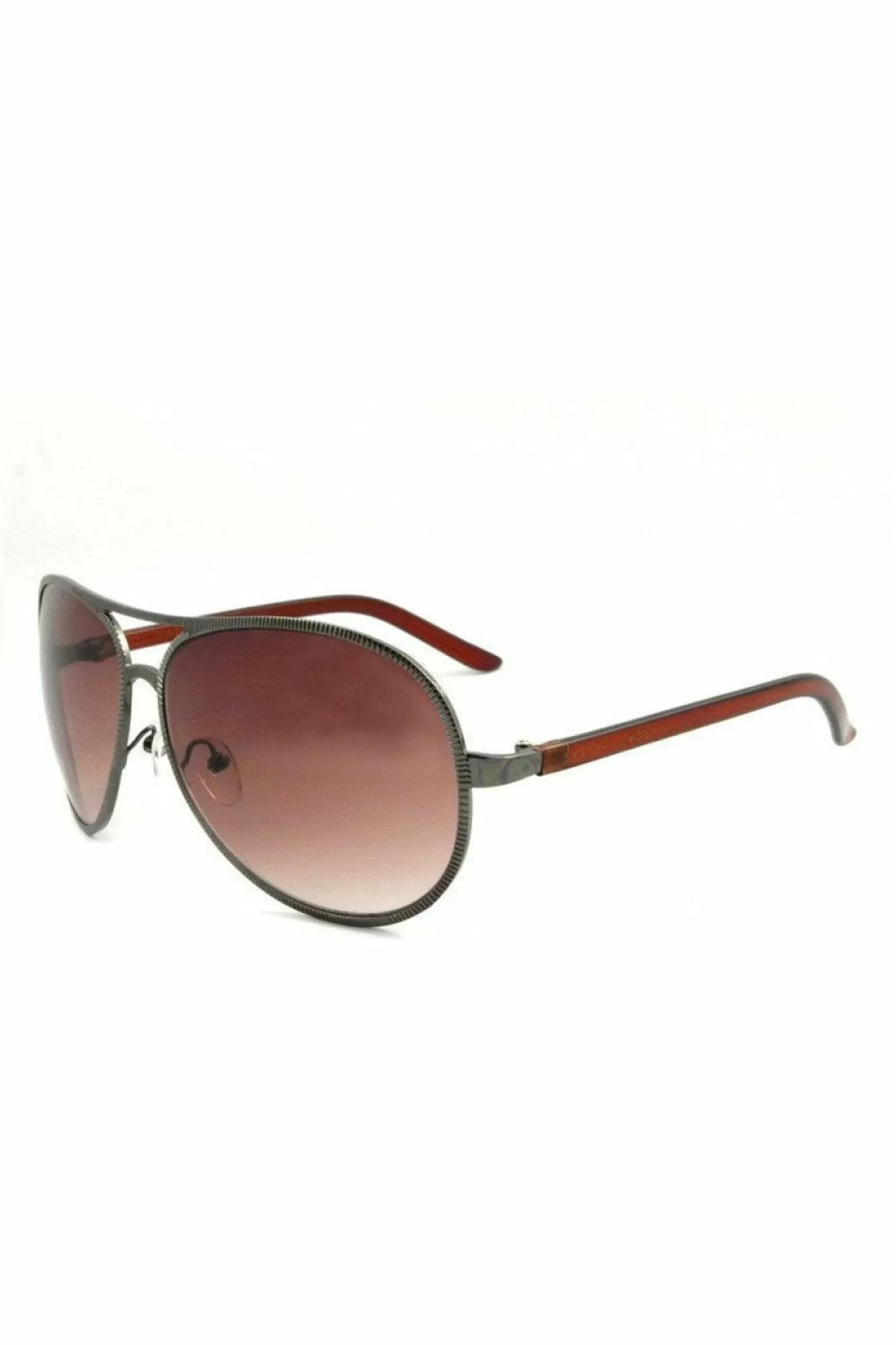 Sunglasses^East Village 'Jagger' Aviator In Gunmetal & Crystal Brown