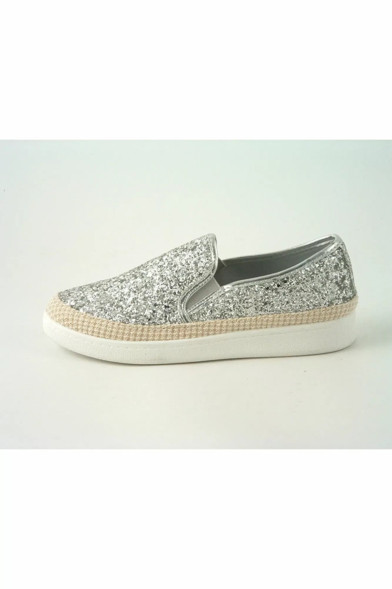 Flats^Glitz Shoes Divine Narla Glitter Espadrille Casual Pumps