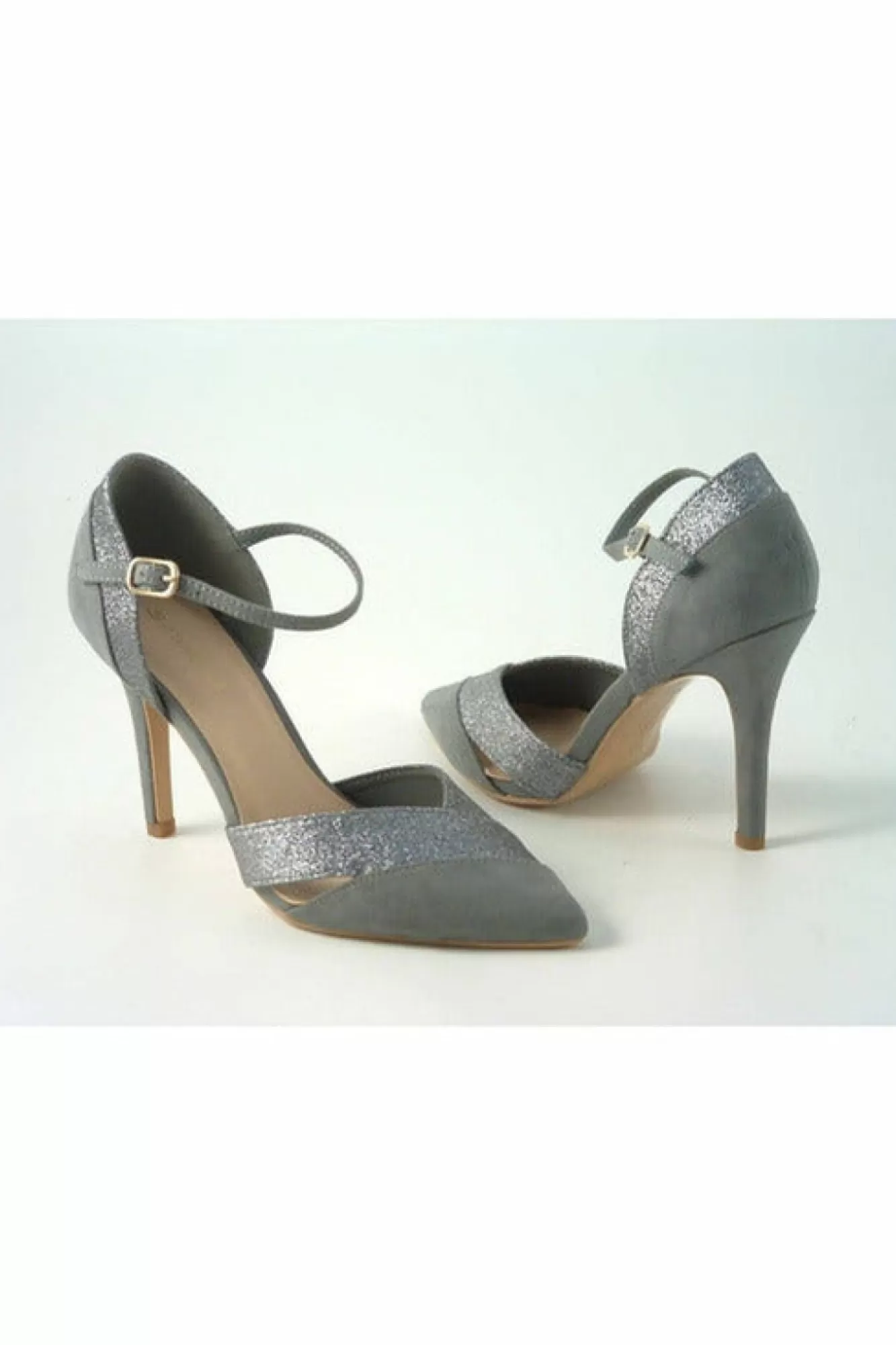 High Heels^Glitz Shoes Roxie Suede N Glitter Dorsey Court Shoe