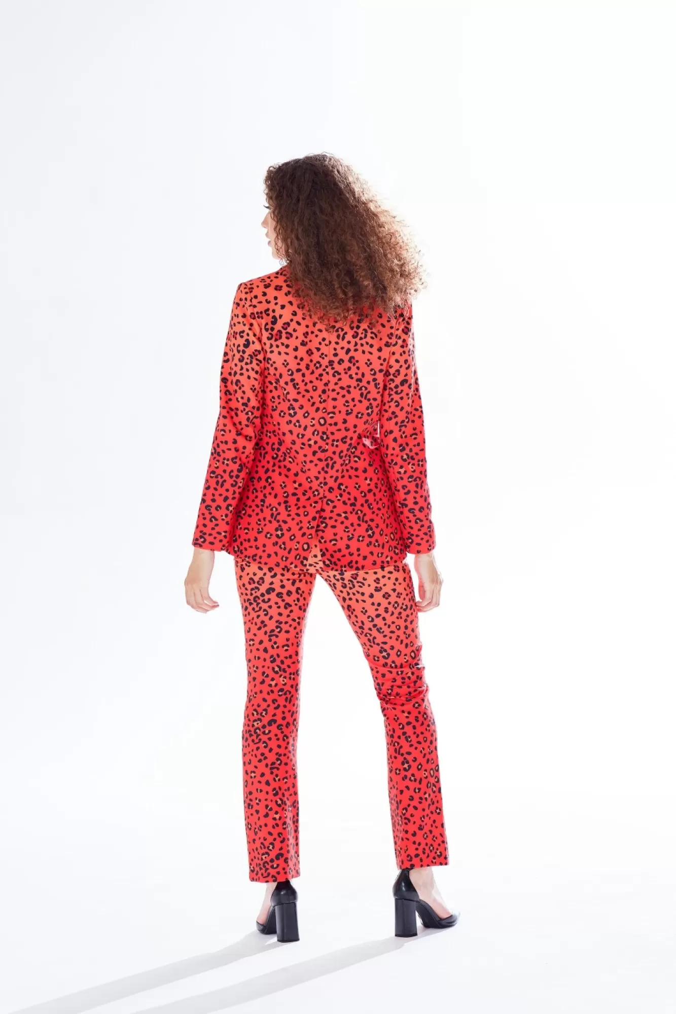 Outerwear^Liquorish Leopard Print Ombre Suit Blazer In Orange Multiorange