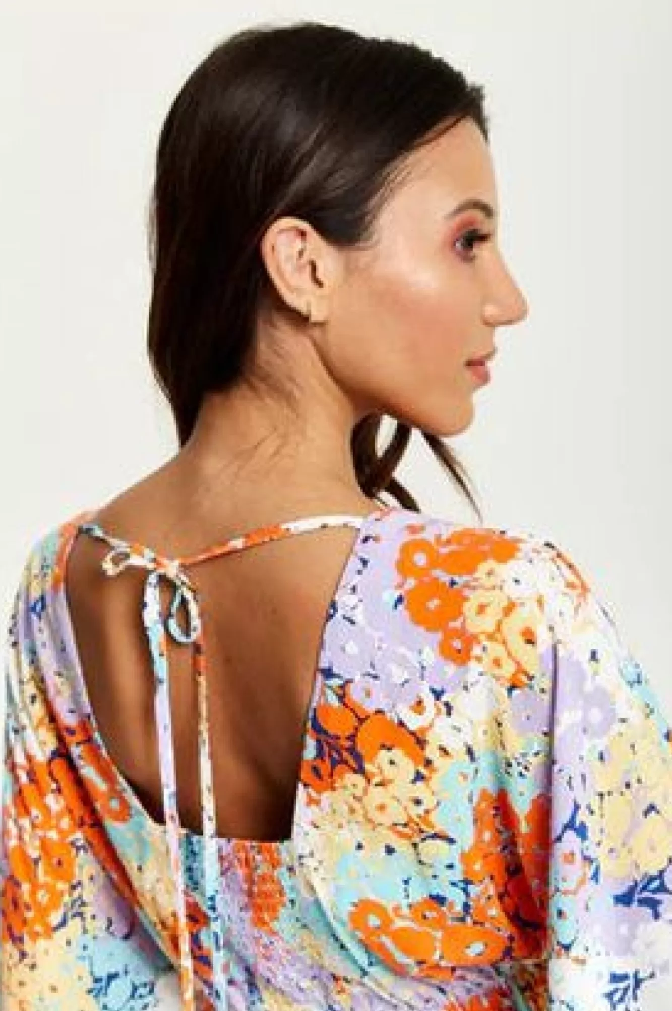 Mini Dresses^Liquorish Multicolour Floral Print Mini Dress With Open Back Multicolor