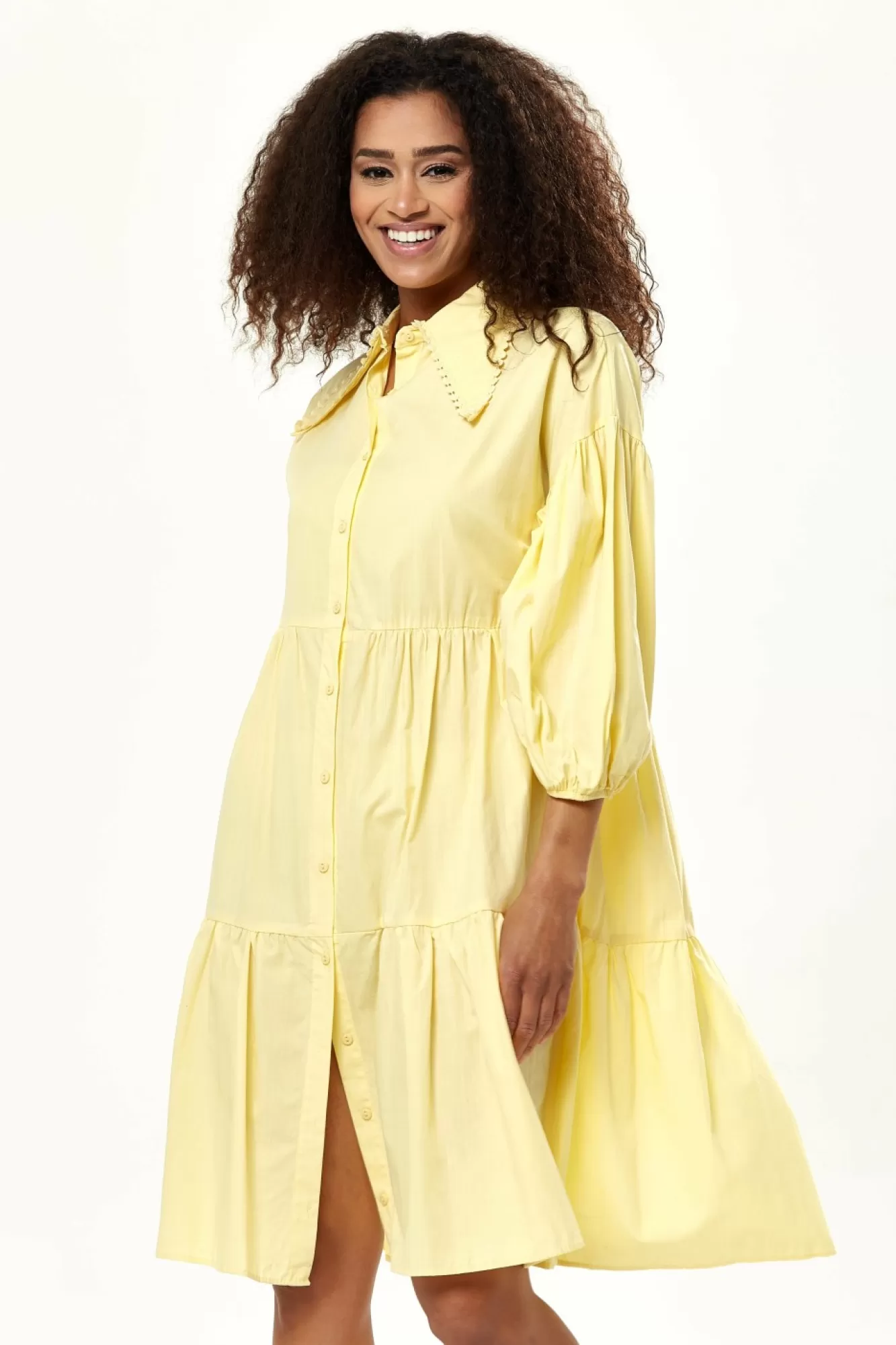 Mini Dresses^Liquorish Oversized Shirt Dress In Yellow