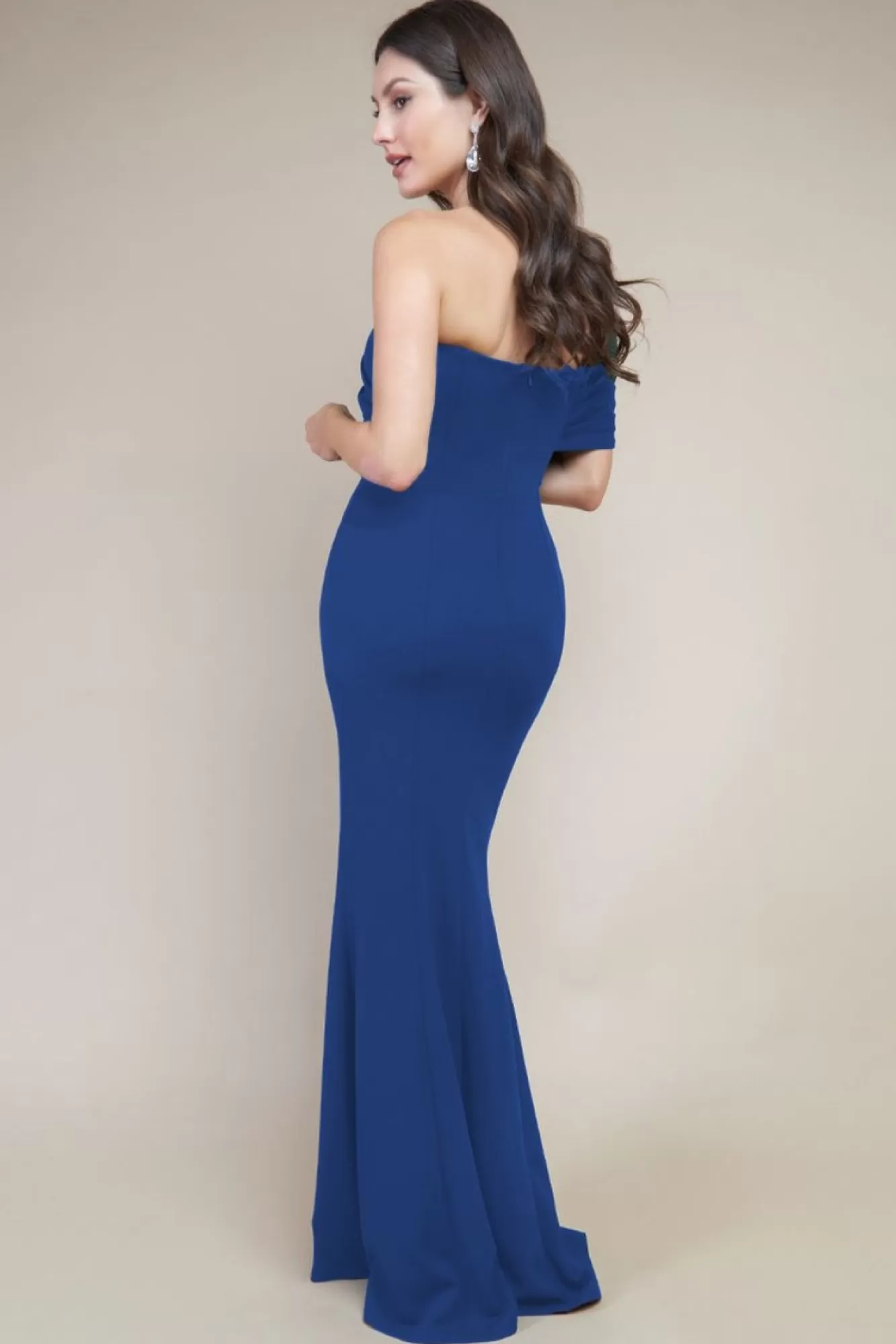 Maxi Dresses^* One Shoulder Scuba Maxi Dress Navy
