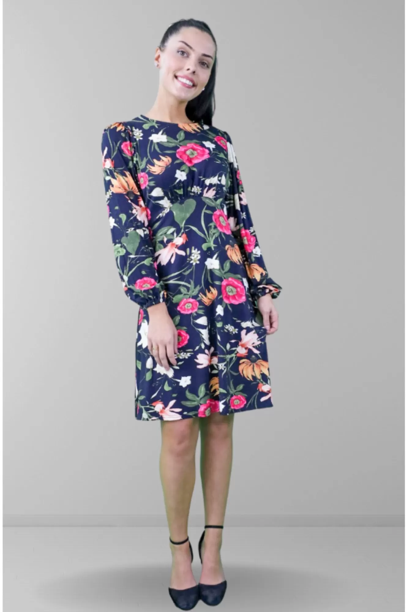 Midi Dresses^Signage Floral Print Skater Midi Dress Red