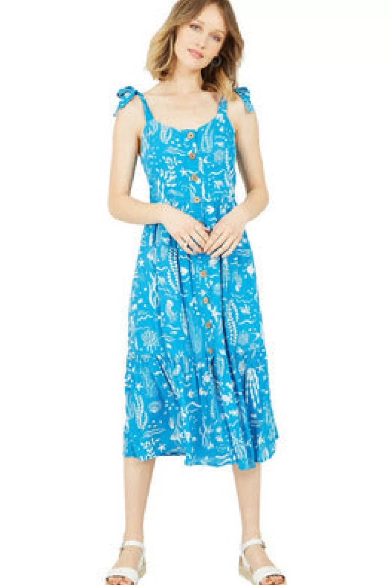 Midi Dresses^Yumi Sealife Print Sundress Blue